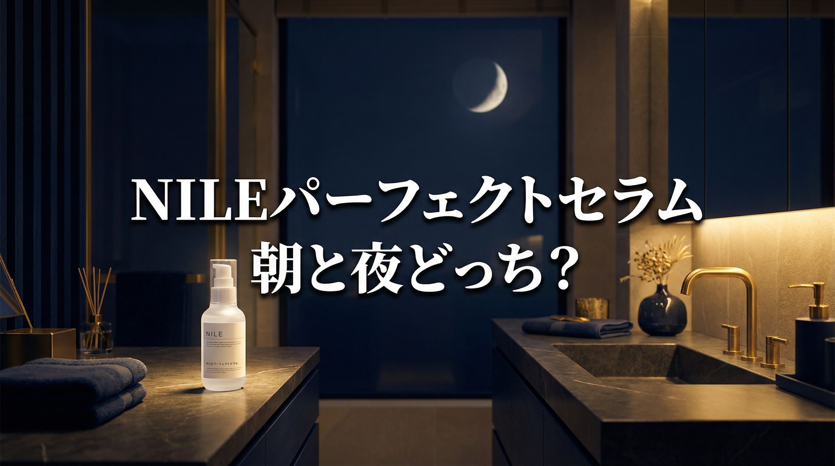 NILEパーフェクトセラムは、朝と夜どっち？