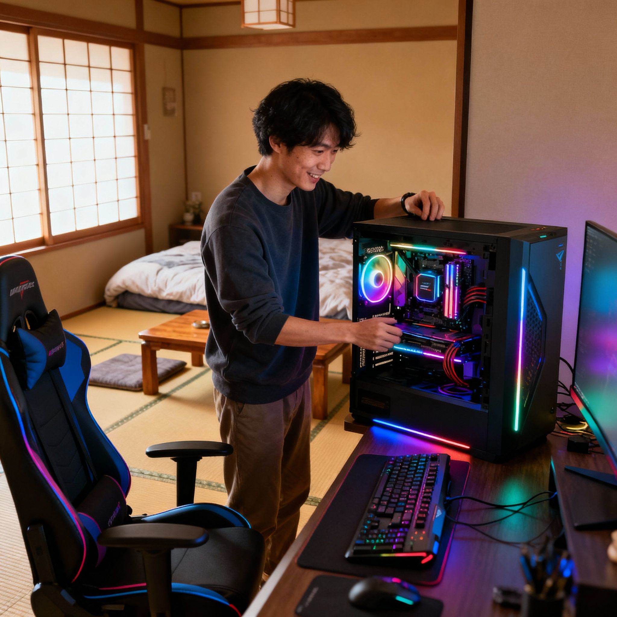 MDL.makeで理想のゲーミング環境を実現した様子