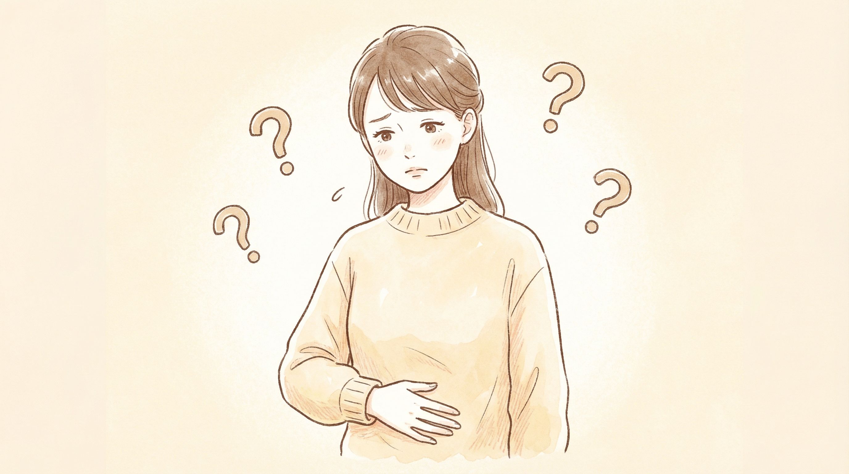下痢かも?と、お腹が気になる女性