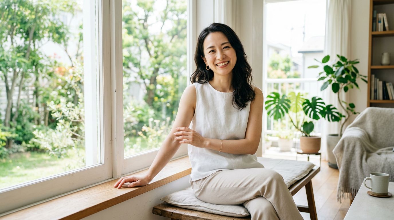 SILVLFナノガラス脱毛器に満足している女性:イメージ画像